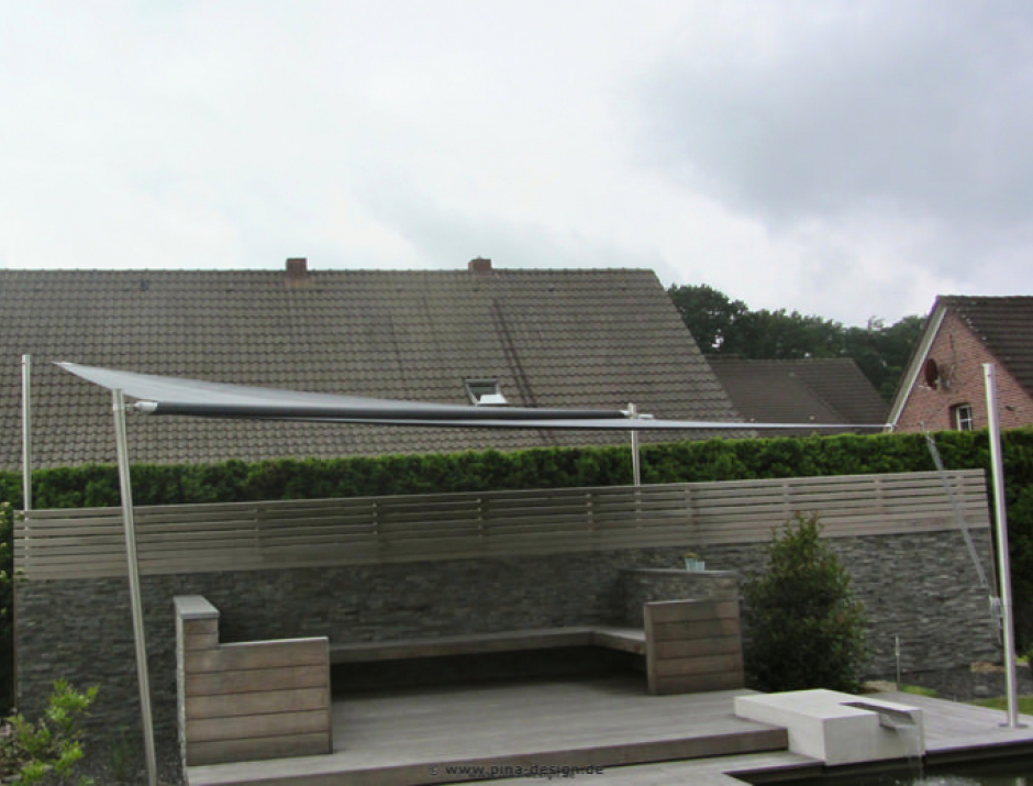 Ahaus Sonnensegel über Gartenterrasse/ Lounge