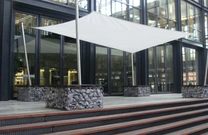 Sonnensegel feststehend in Köln als Mietsegel bei RTL